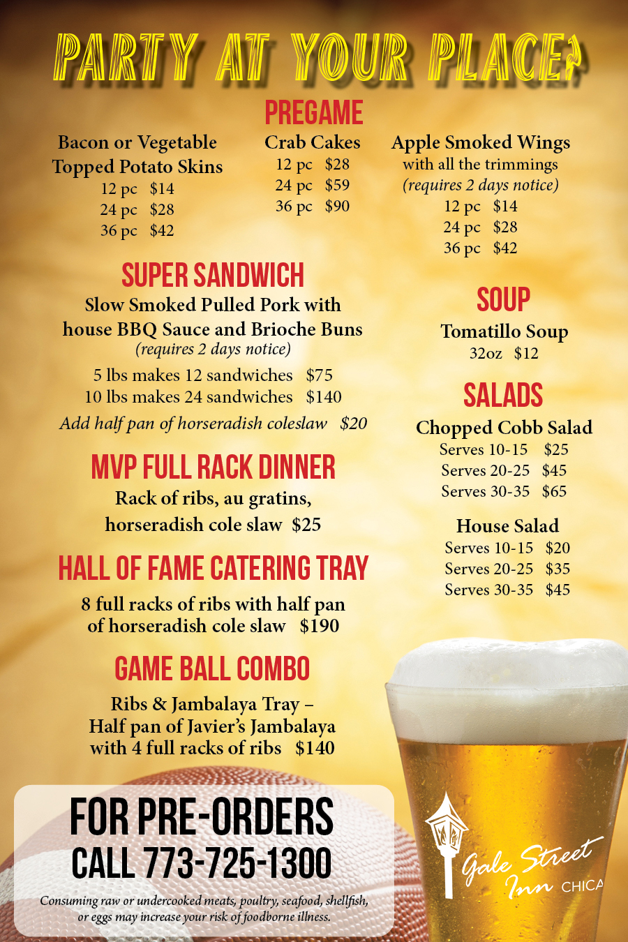Super Bowl Catering